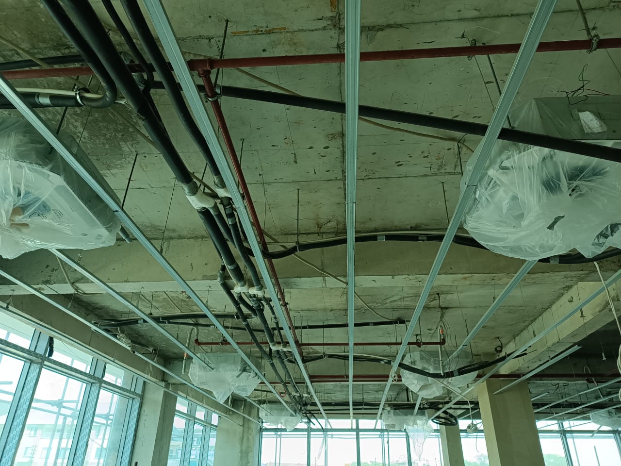 Modern commercial office building interior